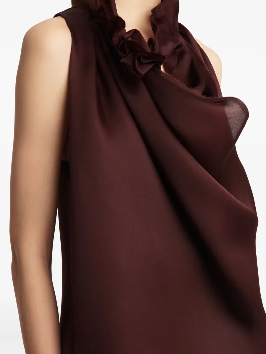 Meegan ruffled-collar top 9