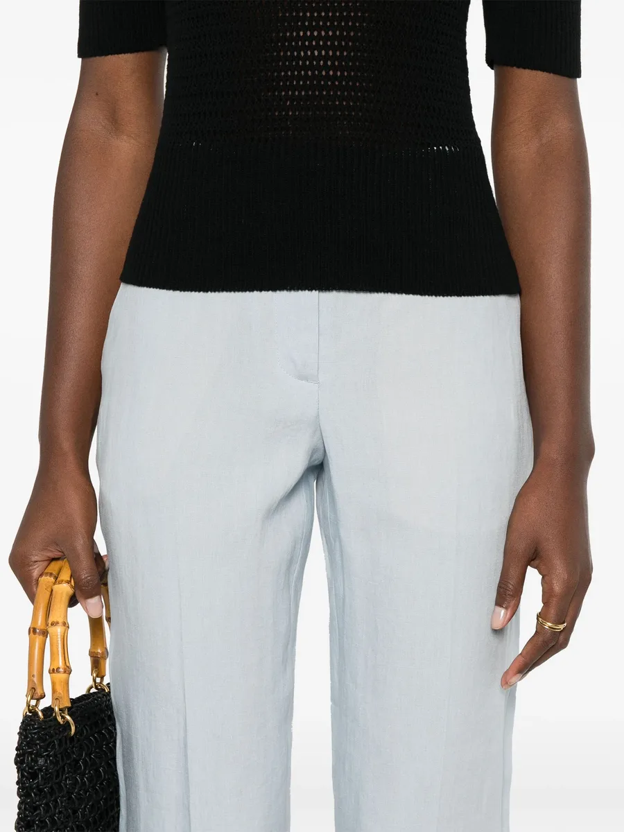 mid-rise tapered trousers 10