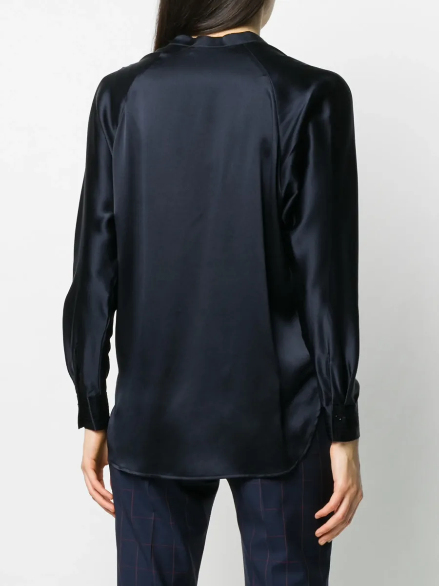 long-sleeved open front blouse 7