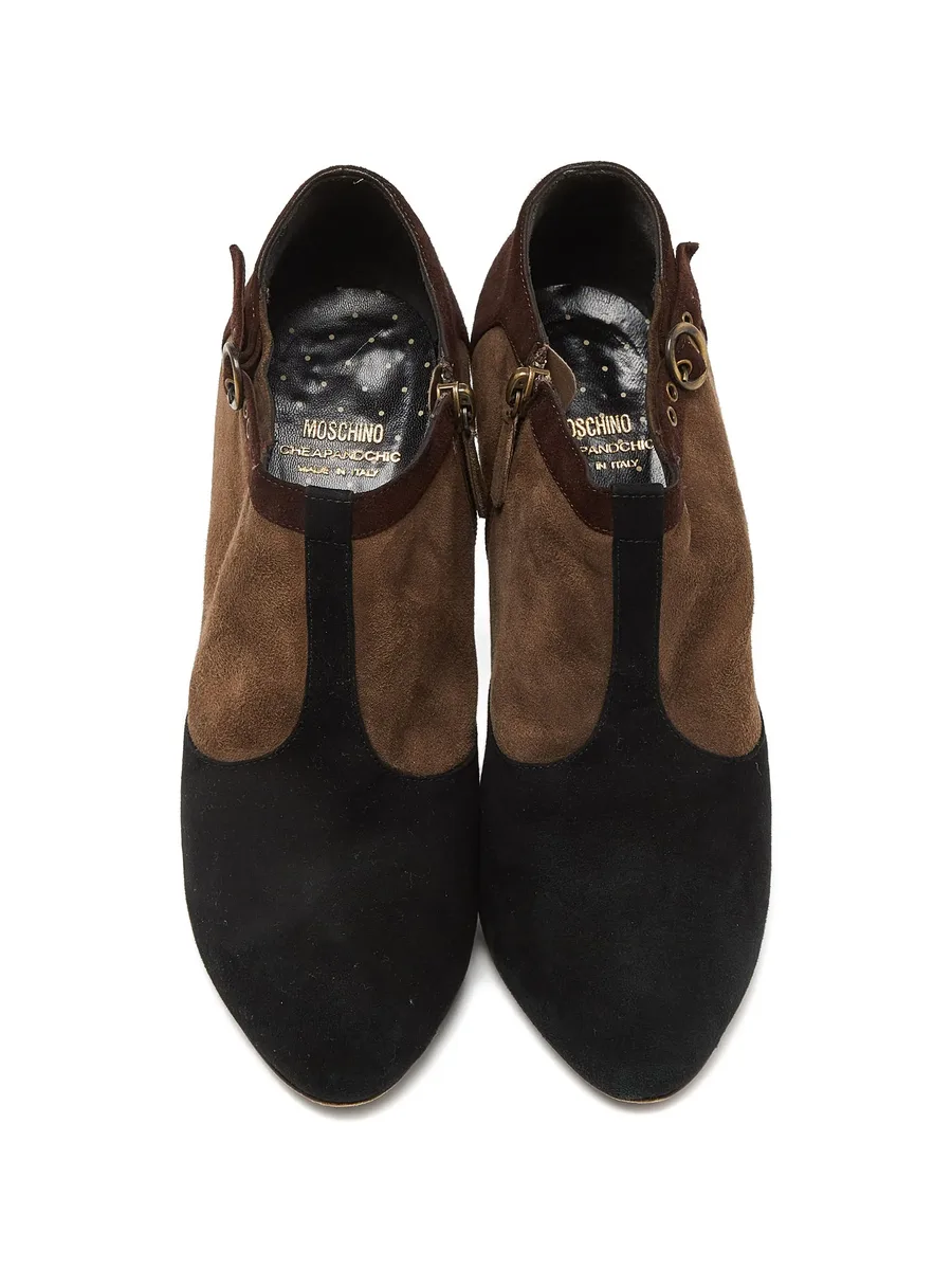 buckle-detail suede ankle pumps 5