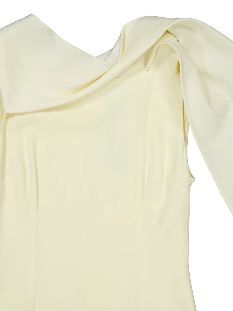 sash-detail crepe-satin midi dress 5