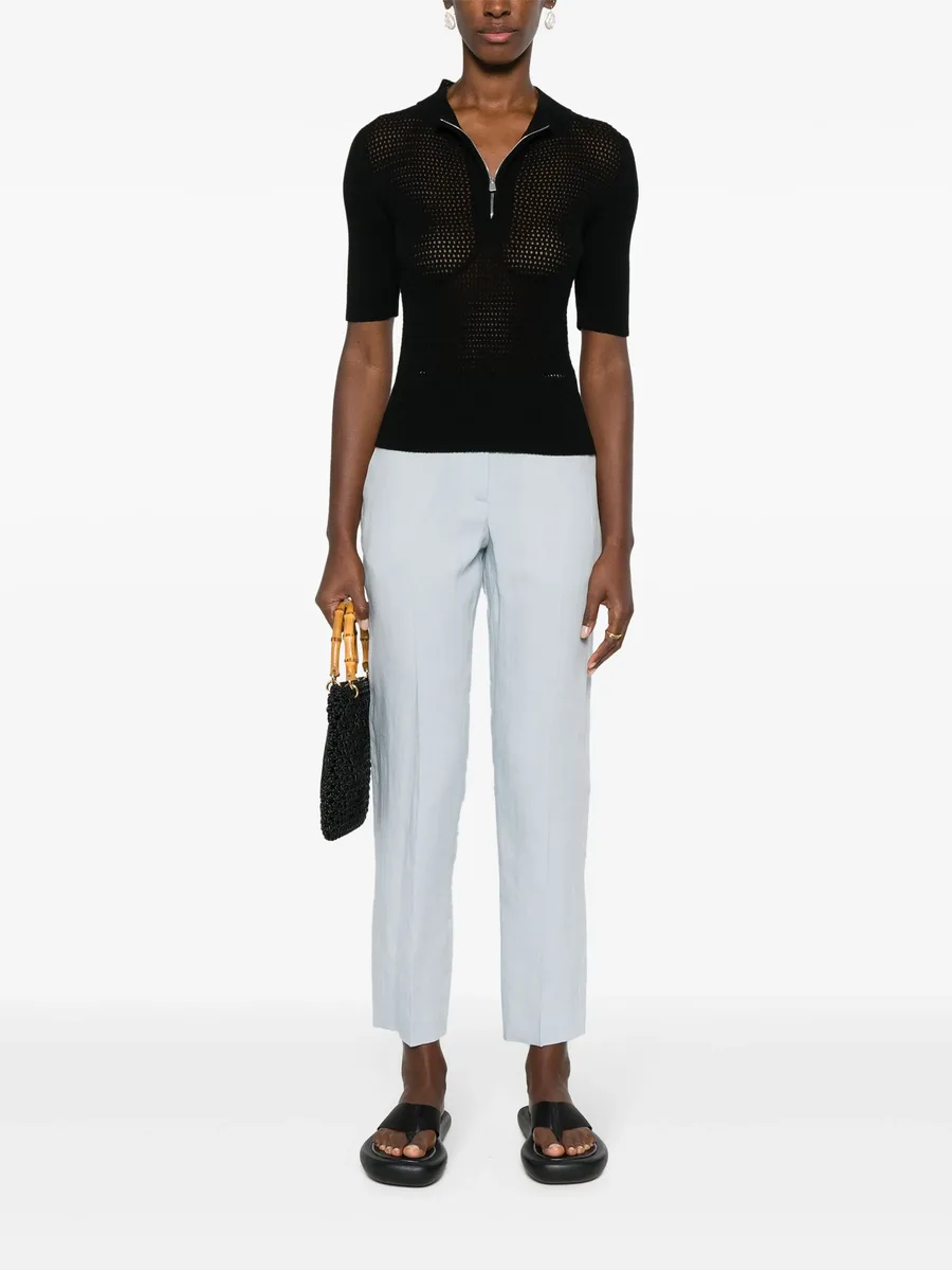 mid-rise tapered trousers 4