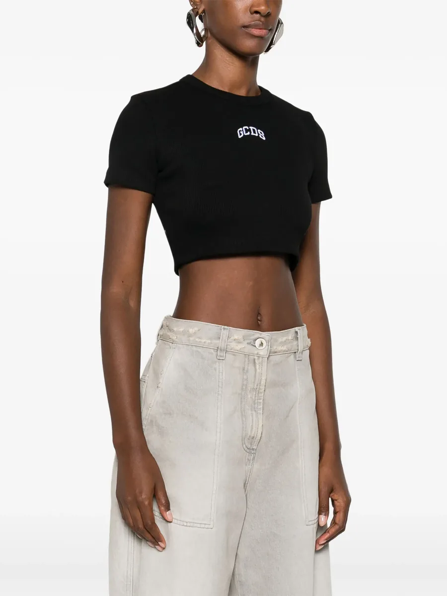 logo cropped T-shirt 5