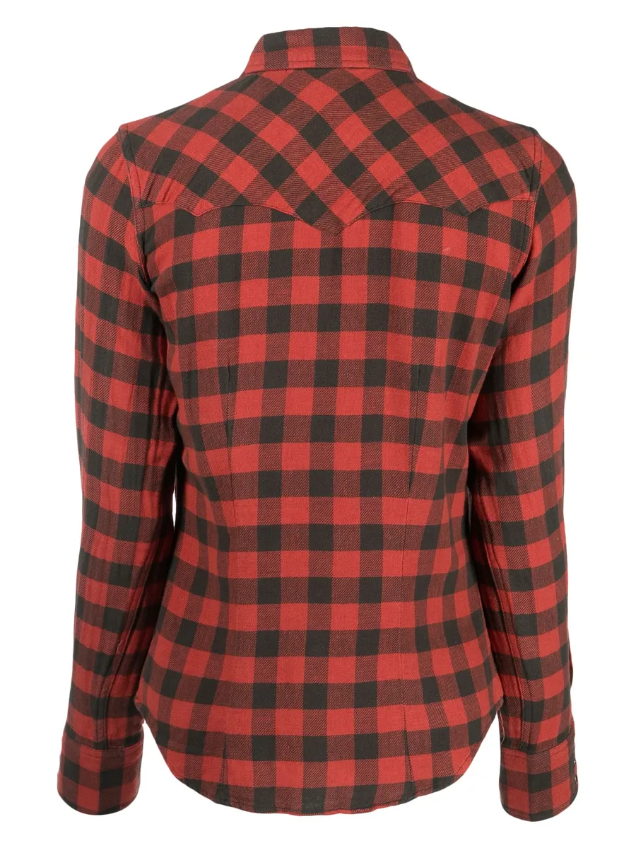 check-print linen shirt 3