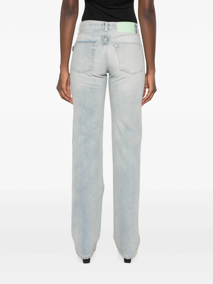 distressed straight-leg jeans 4