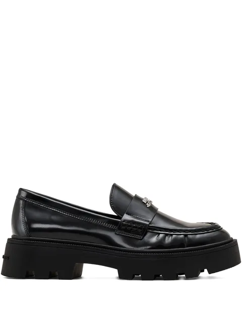 The Frankie logo-plaque platform loafers