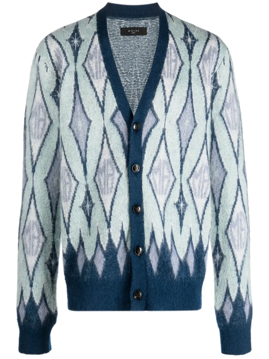 argyle-knit cardigan 2