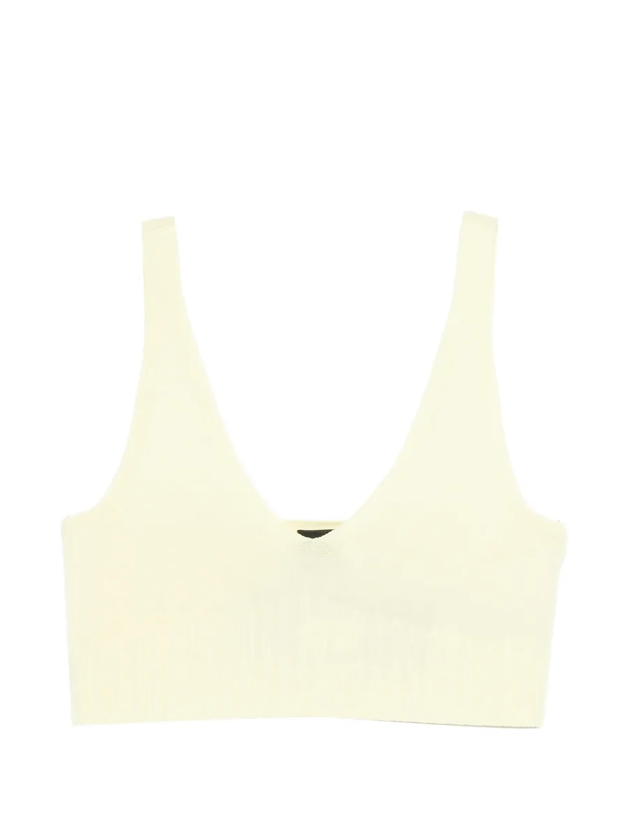 V-neck ribbed top 1