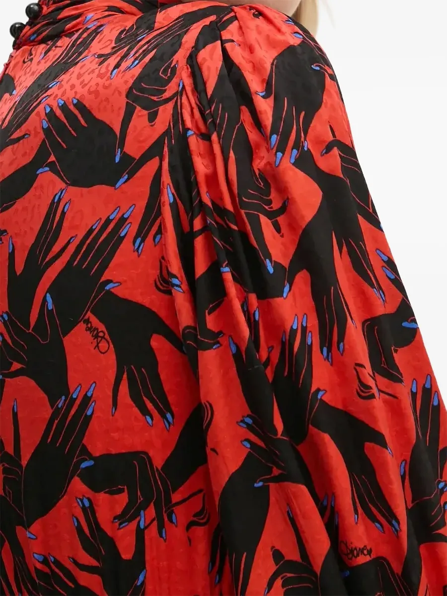 tiered printed midi dress 7