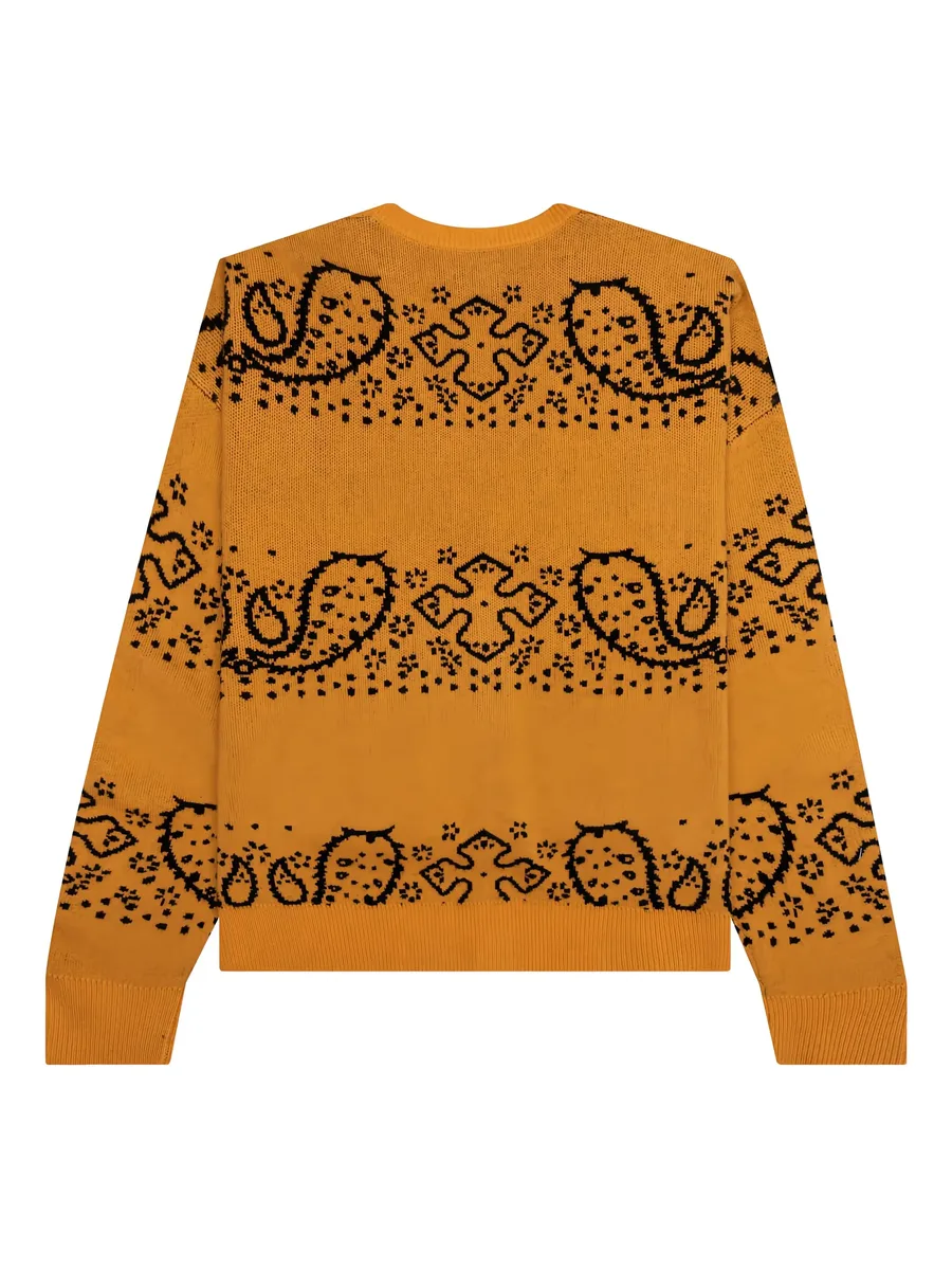 Bandana V-neck knit cardigan 3
