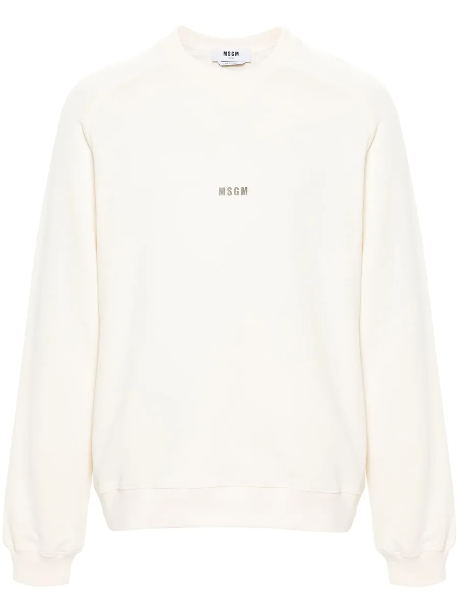 logo-print cotton sweatshirt 1