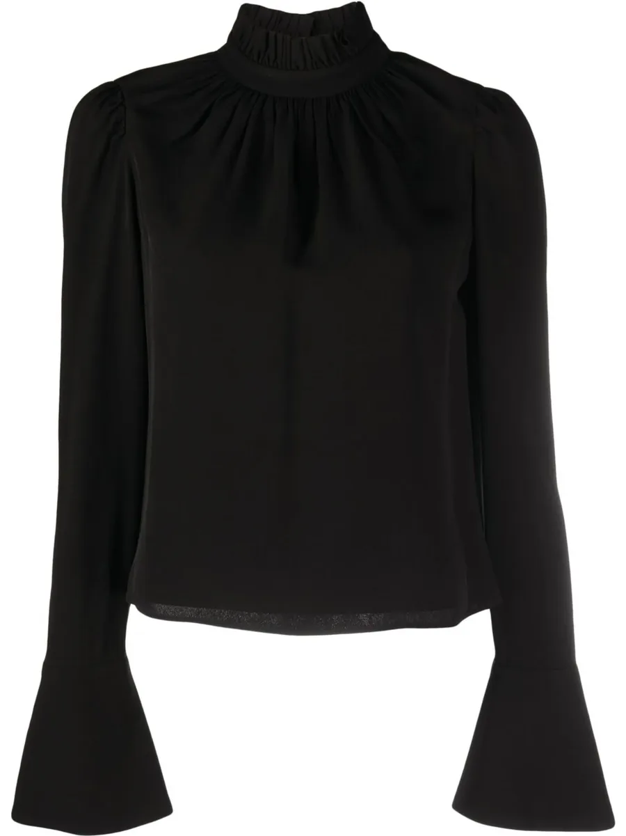 ruched long-sleeve top 1