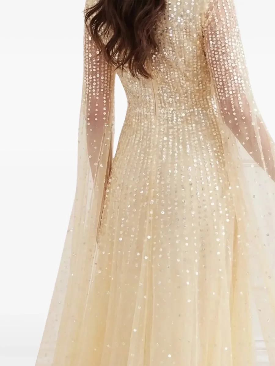 Moonlight sequined V-neck dress 6