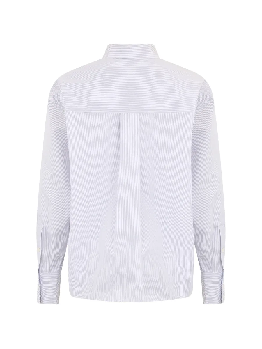vertical-stripe rounded-hem shirt 2