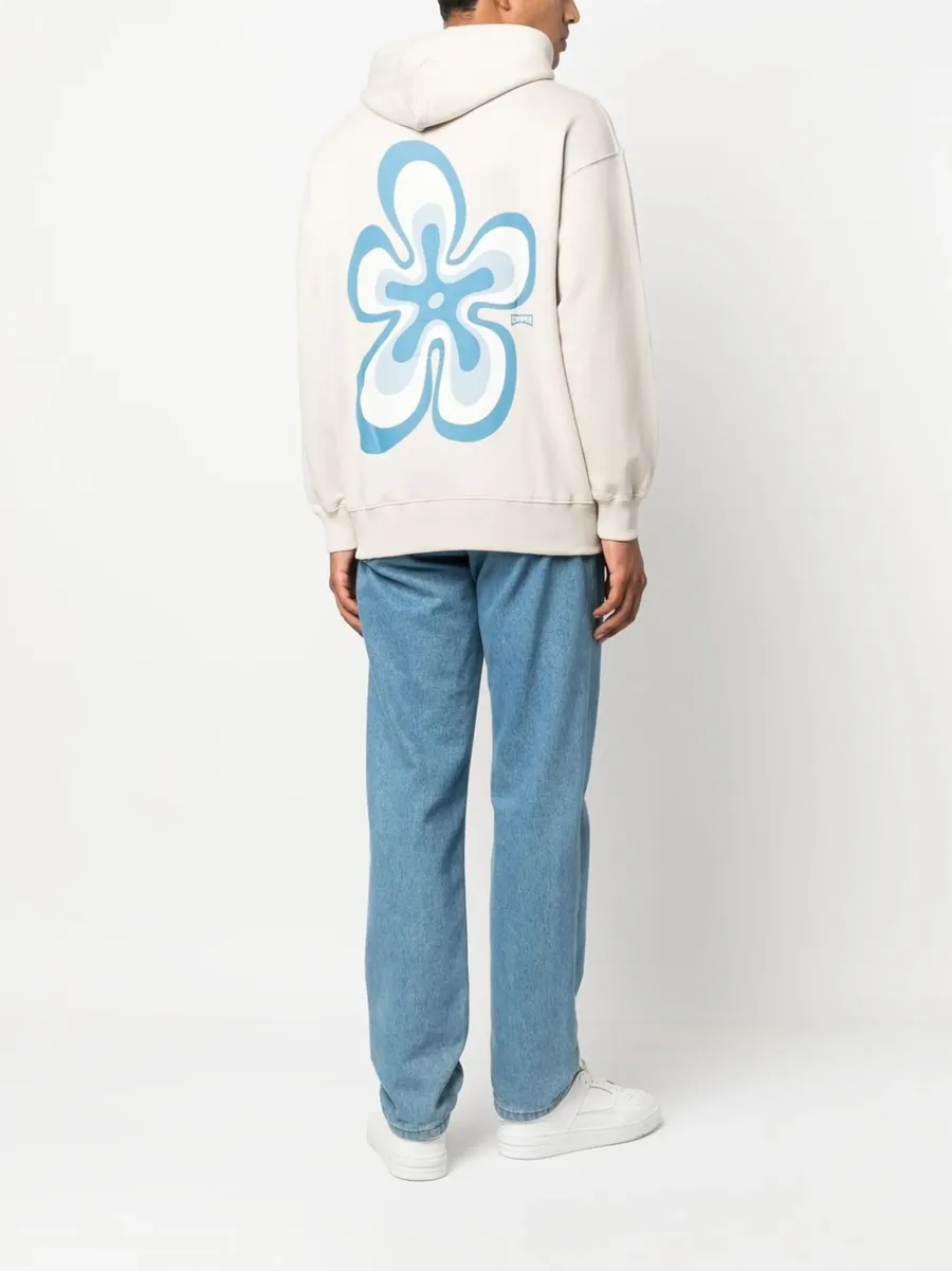 floral print cotton hoodie 3