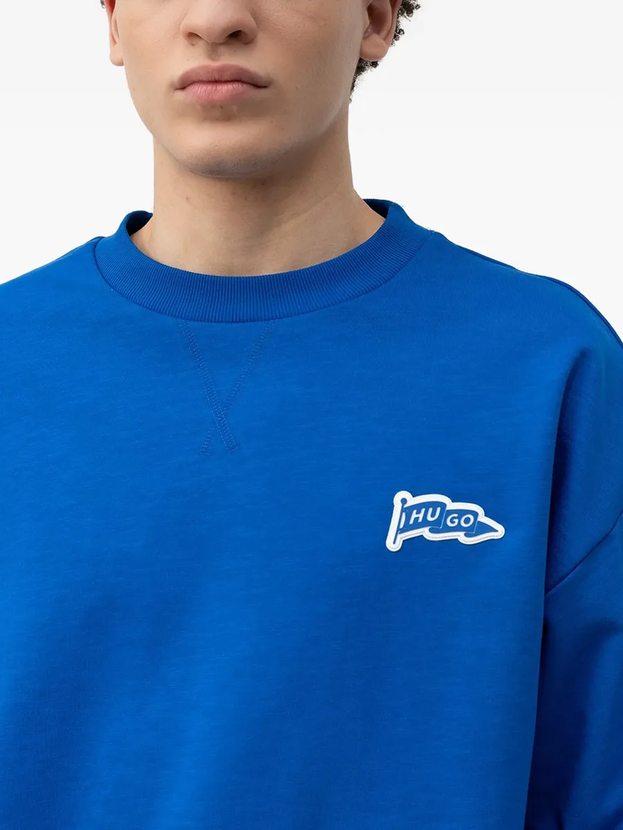 logo-patch crew-neck sweatshirt 5