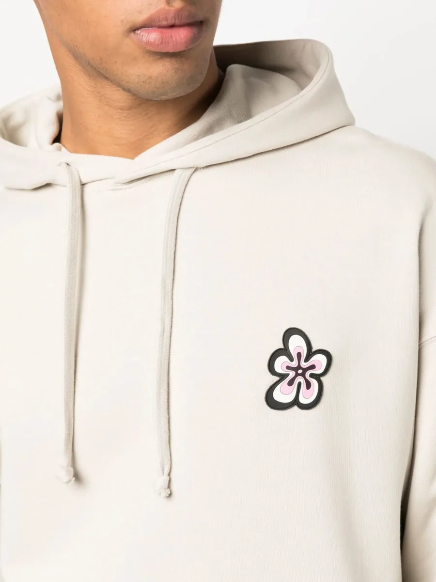floral print cotton hoodie 12