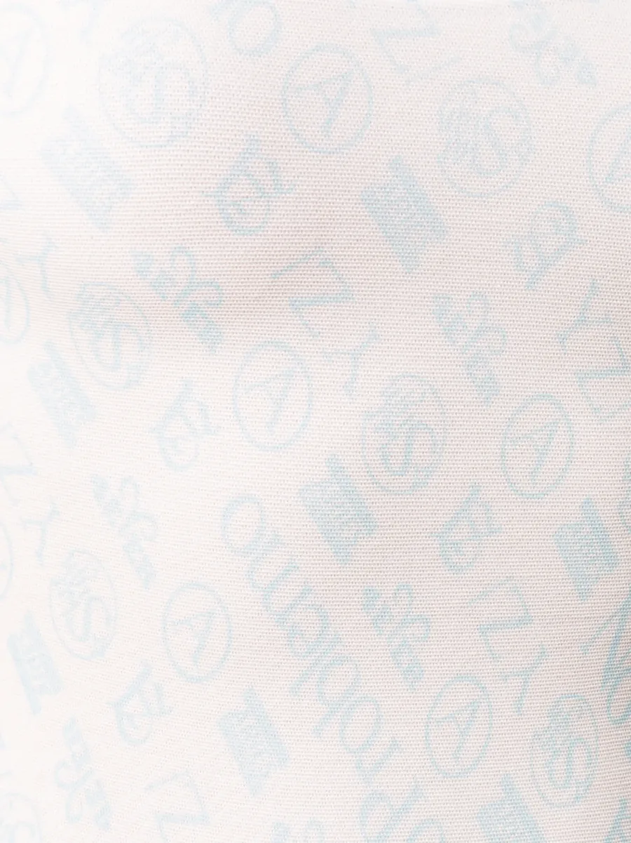monogram long-sleeved tulle top 9