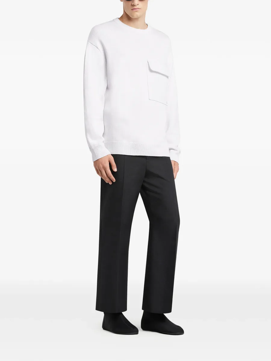 chest-pocket crew-neck sweater 5