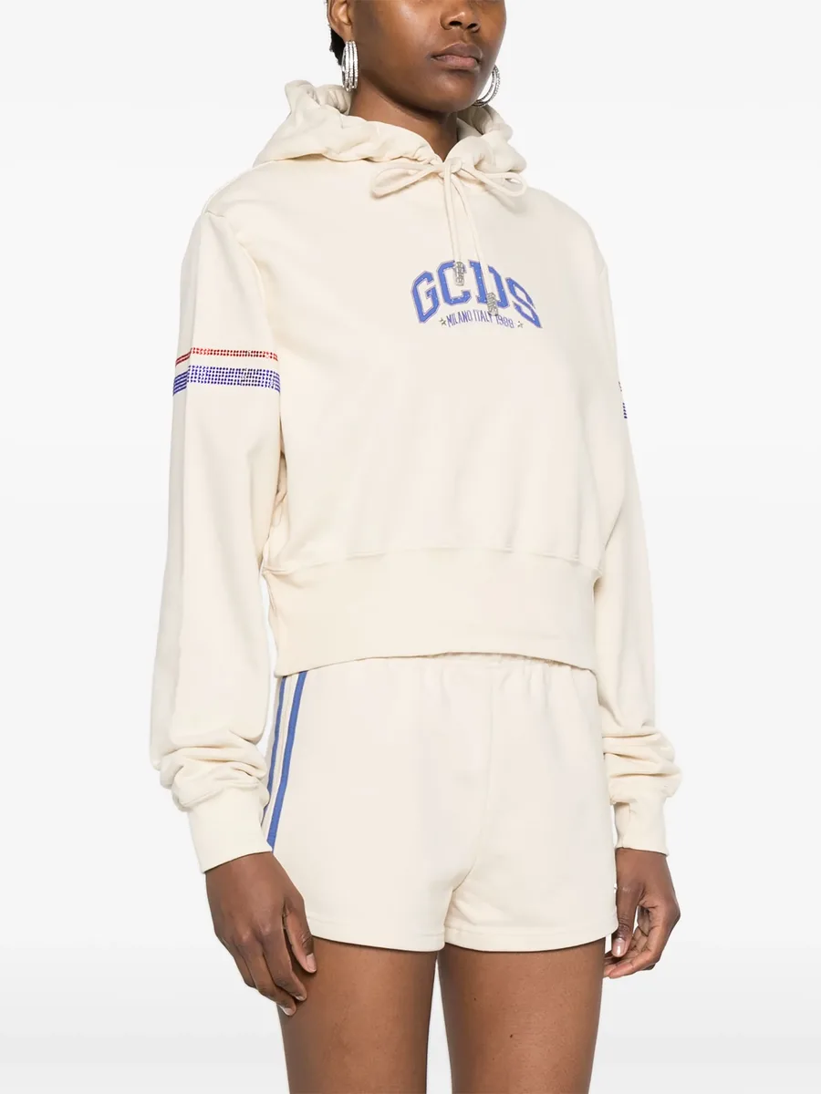 crystal-embellished cropped hoodie 5