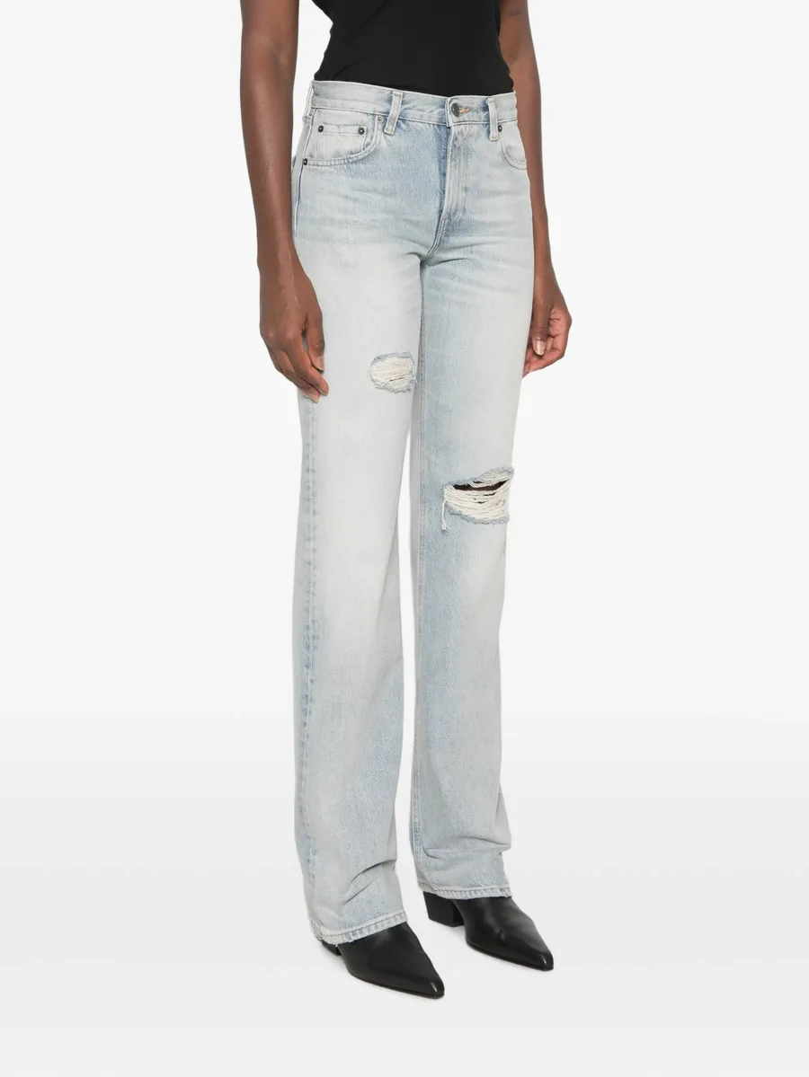 distressed straight-leg jeans 3