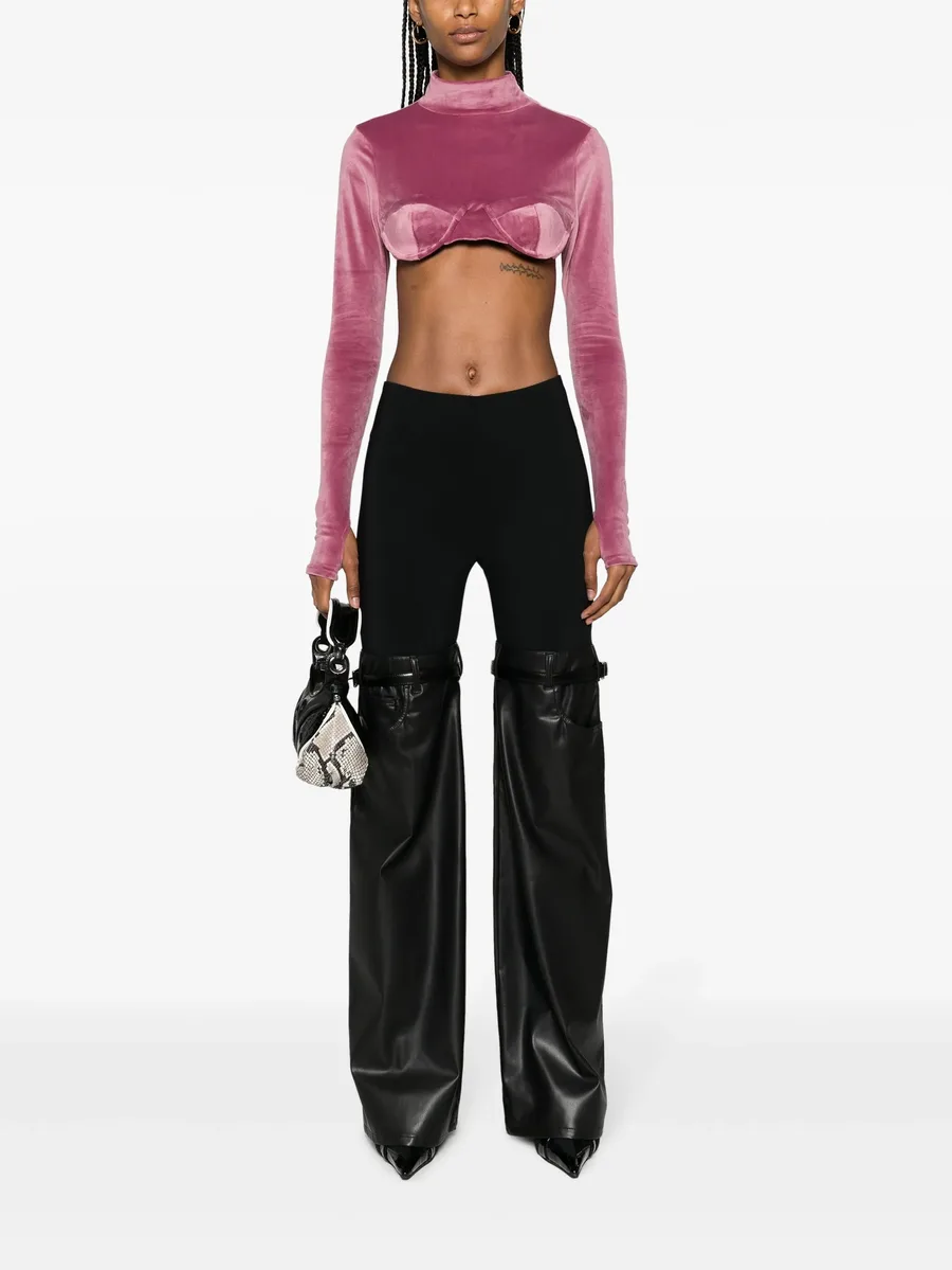 cropped velvet blouse 2