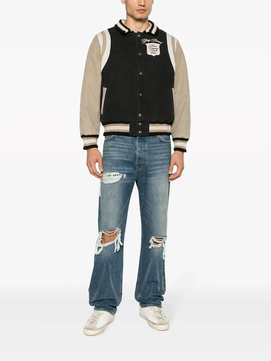 Boxer distressed straight-leg jeans 4