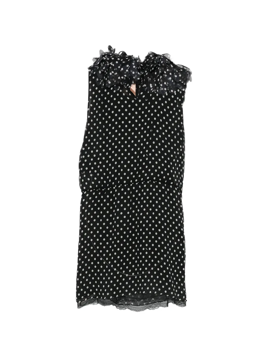 polka dot ruffled midi dress 3