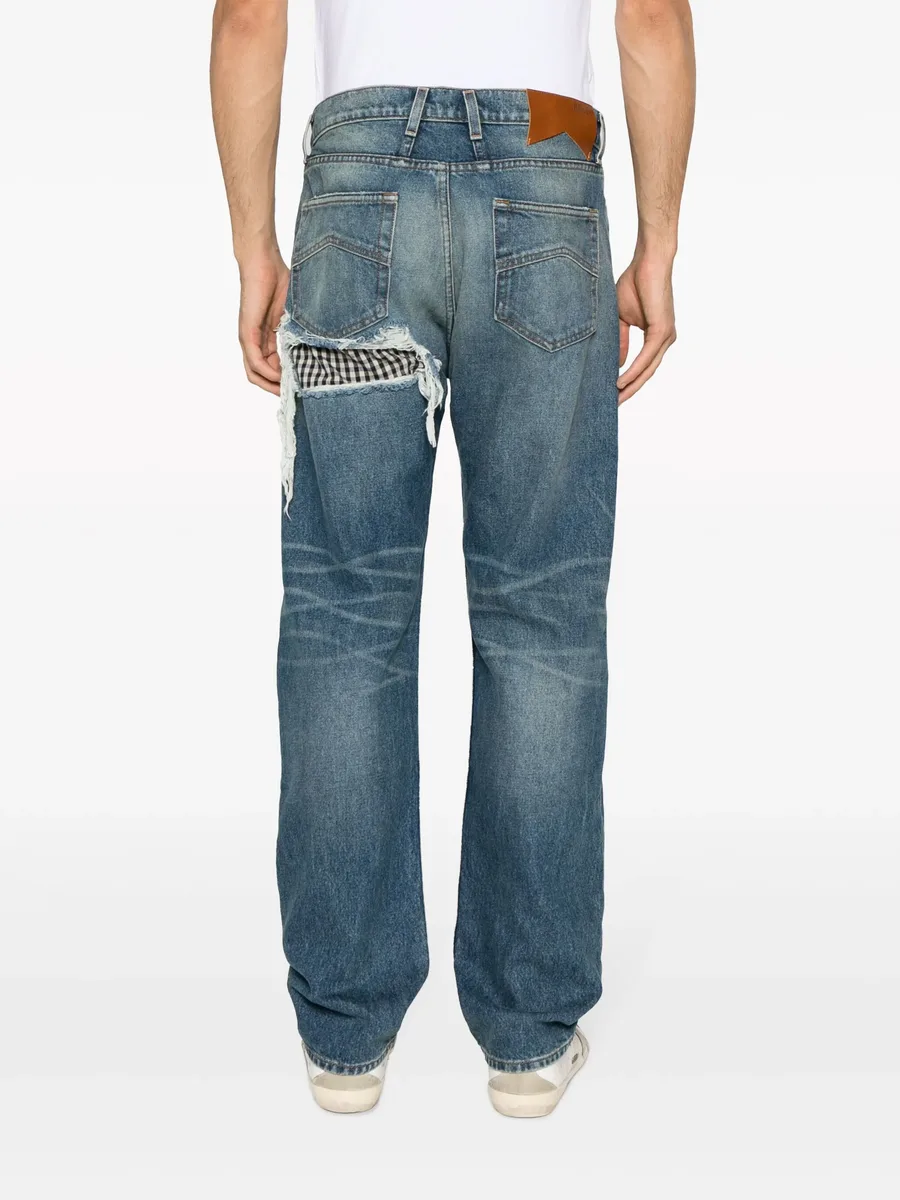 Boxer distressed straight-leg jeans 8