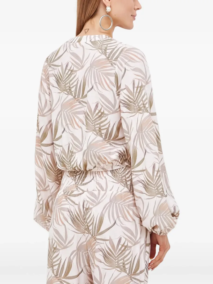 Gemma palm-print tie-front top 5