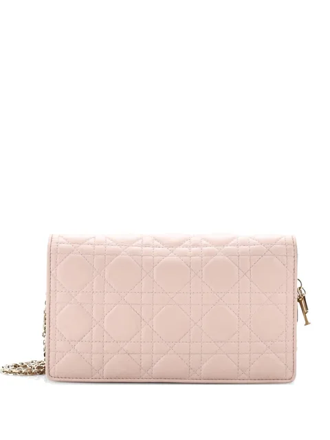 стеганый клатч Lady Dior Chain Pouch Cannage