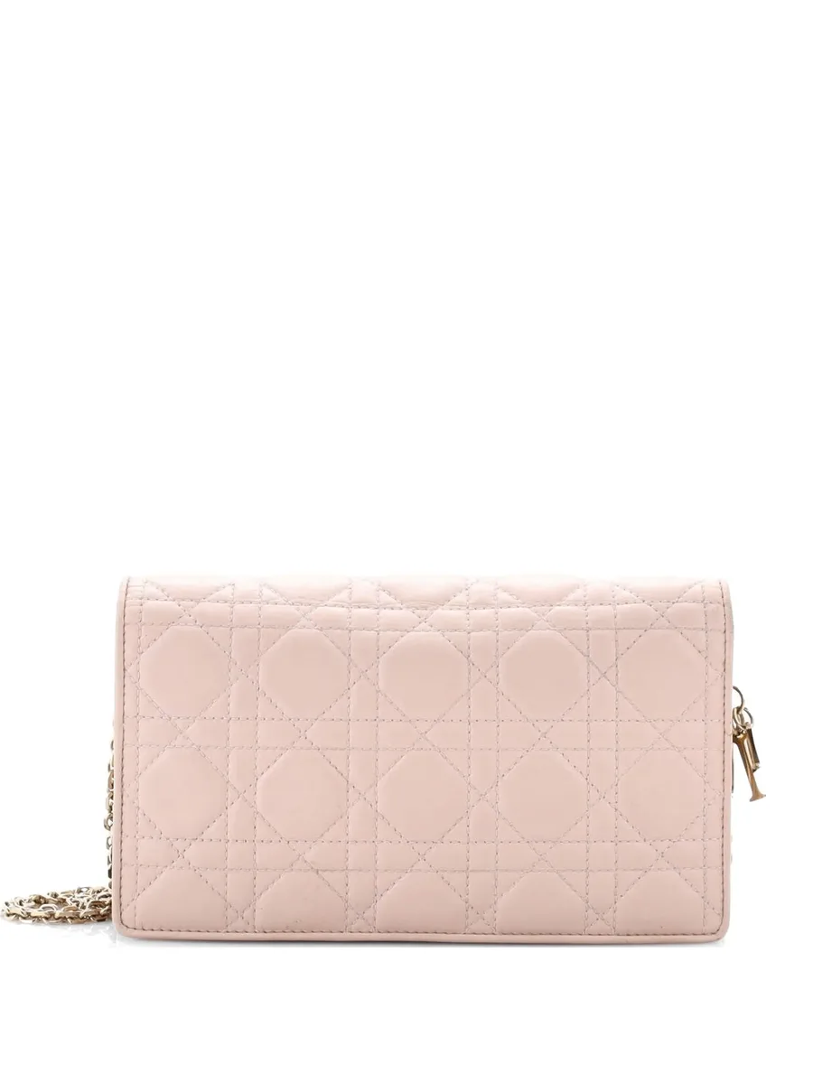 стеганый клатч Lady Dior Chain Pouch Cannage 2