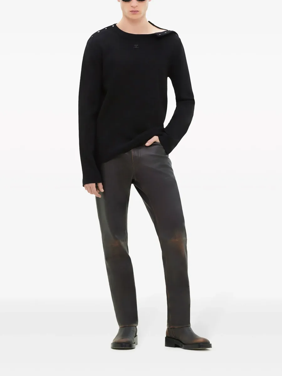 logo-patch buttoned jumper 4