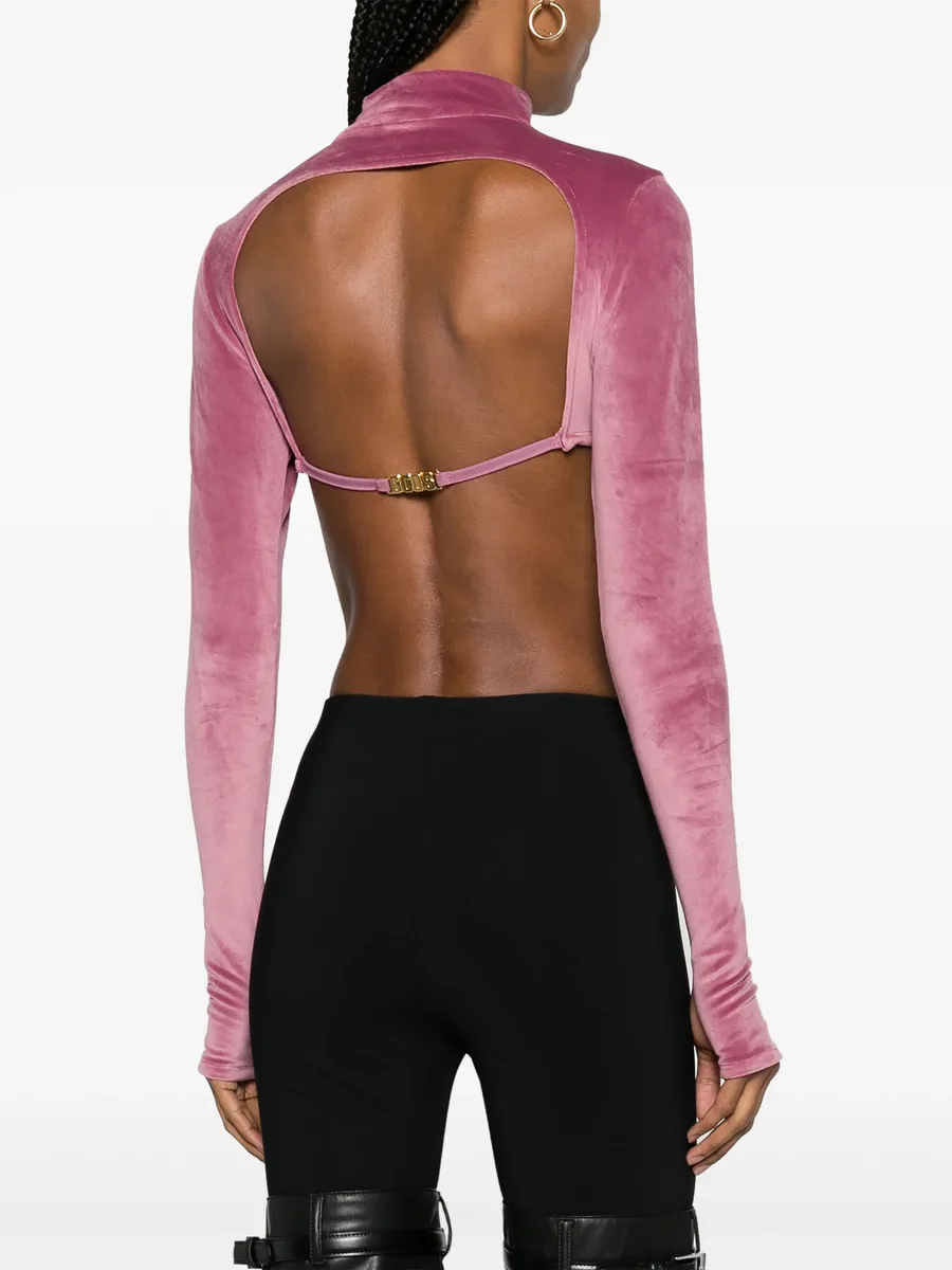 cropped velvet blouse 4
