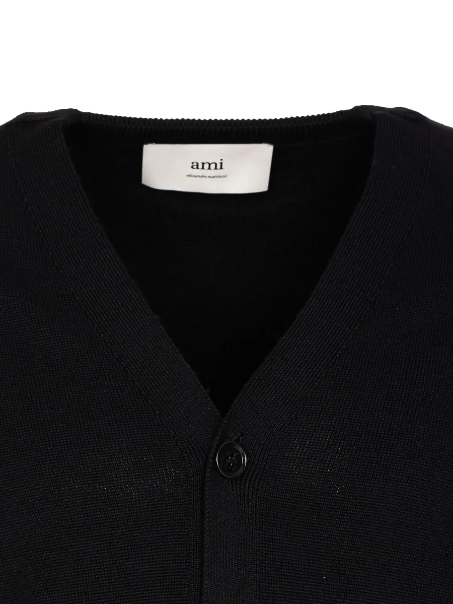 buttoned V-neck cardigan 5