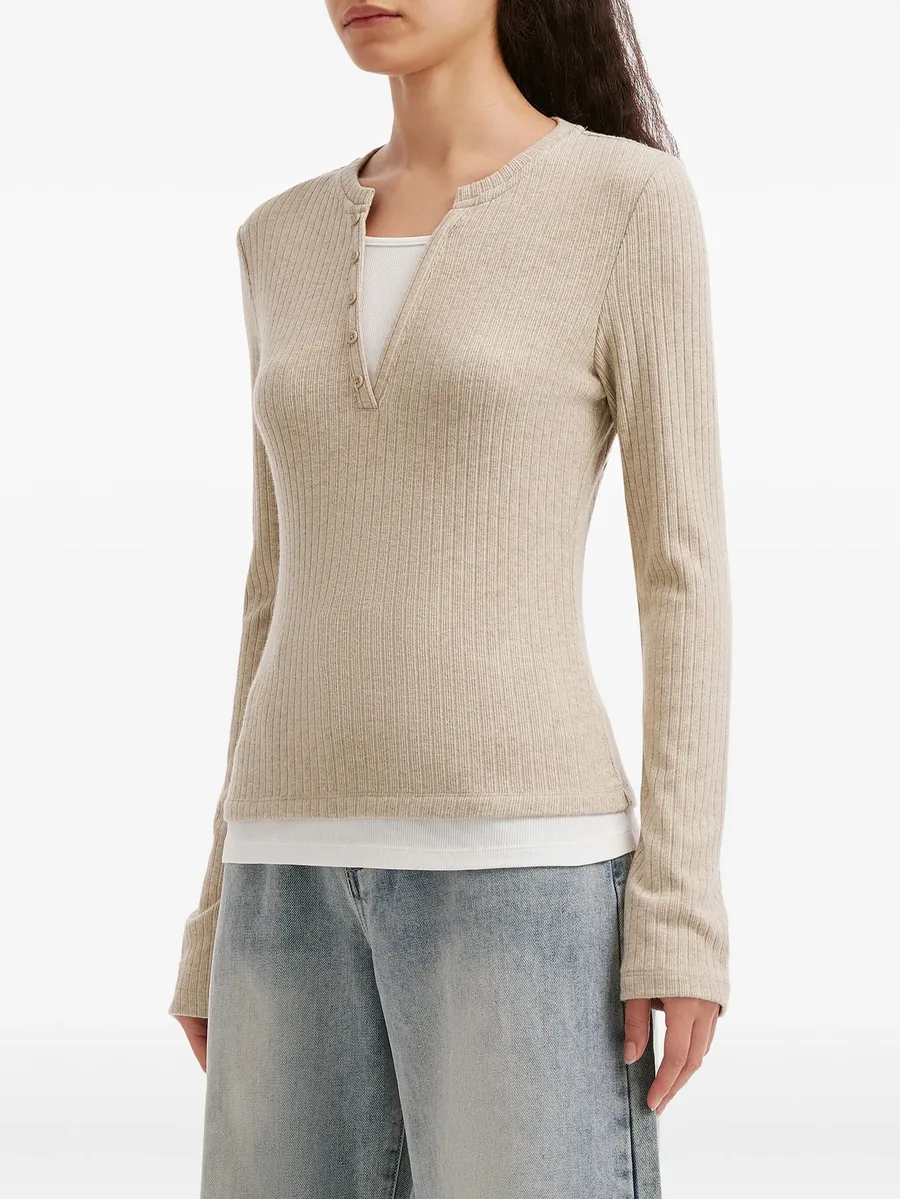 buttoned ribbed top 6