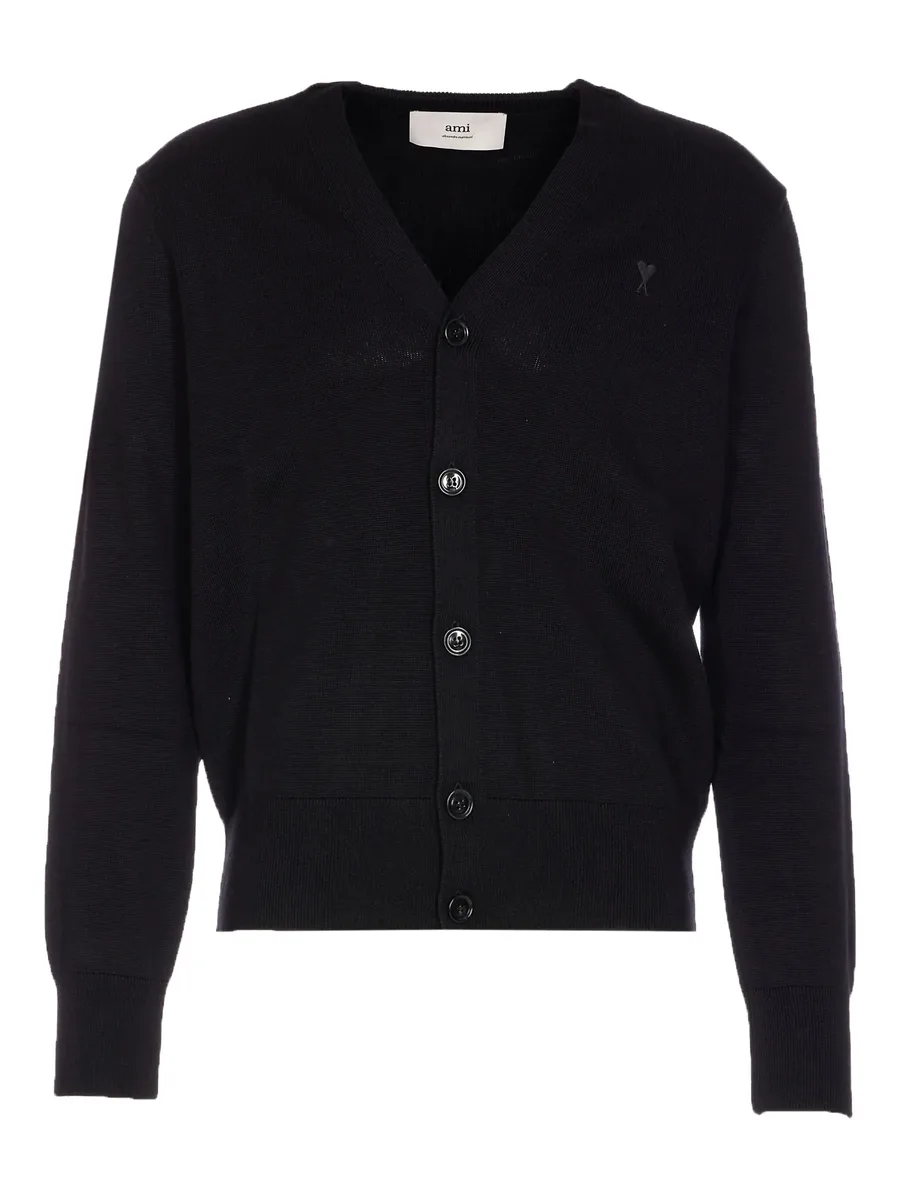 buttoned V-neck cardigan 2