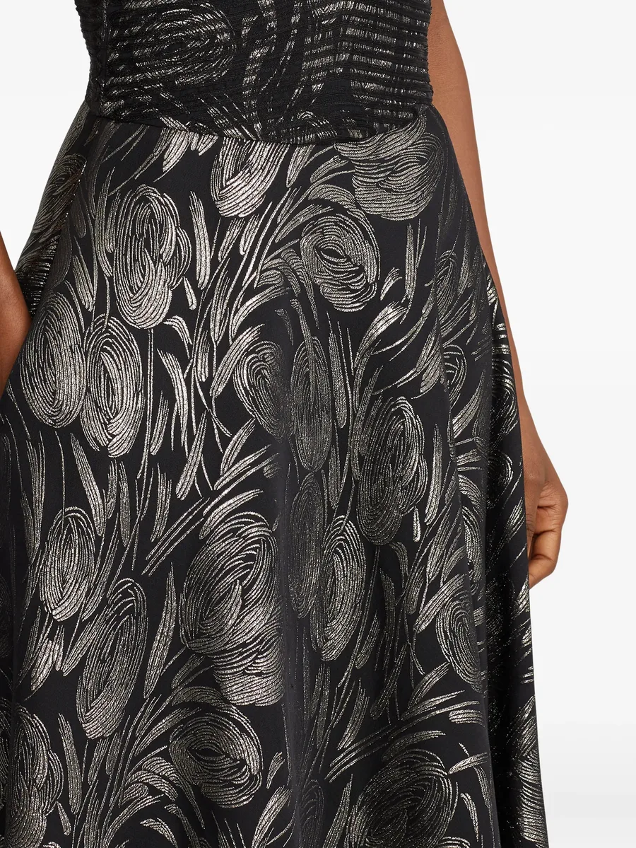 Henri floral V-neck midi dress 12