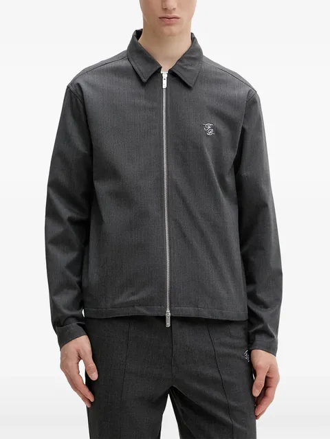 zip embroidered jacket