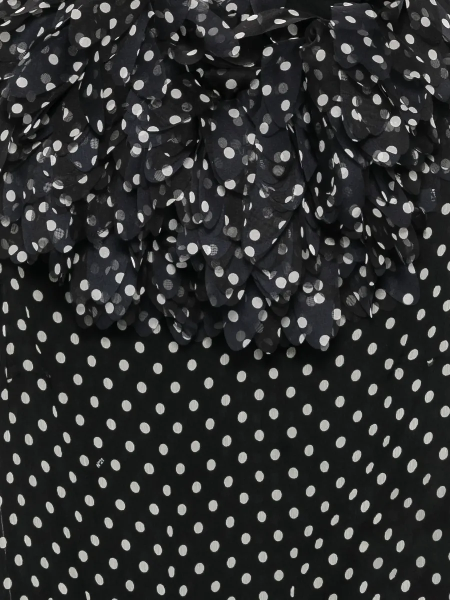 polka dot ruffled midi dress 5