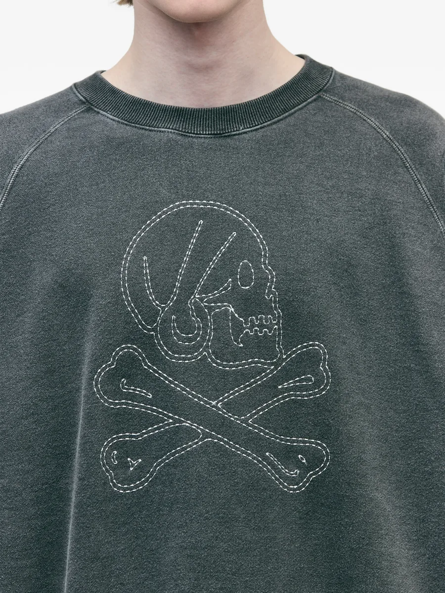 skull-embroidered sweatshirt 9