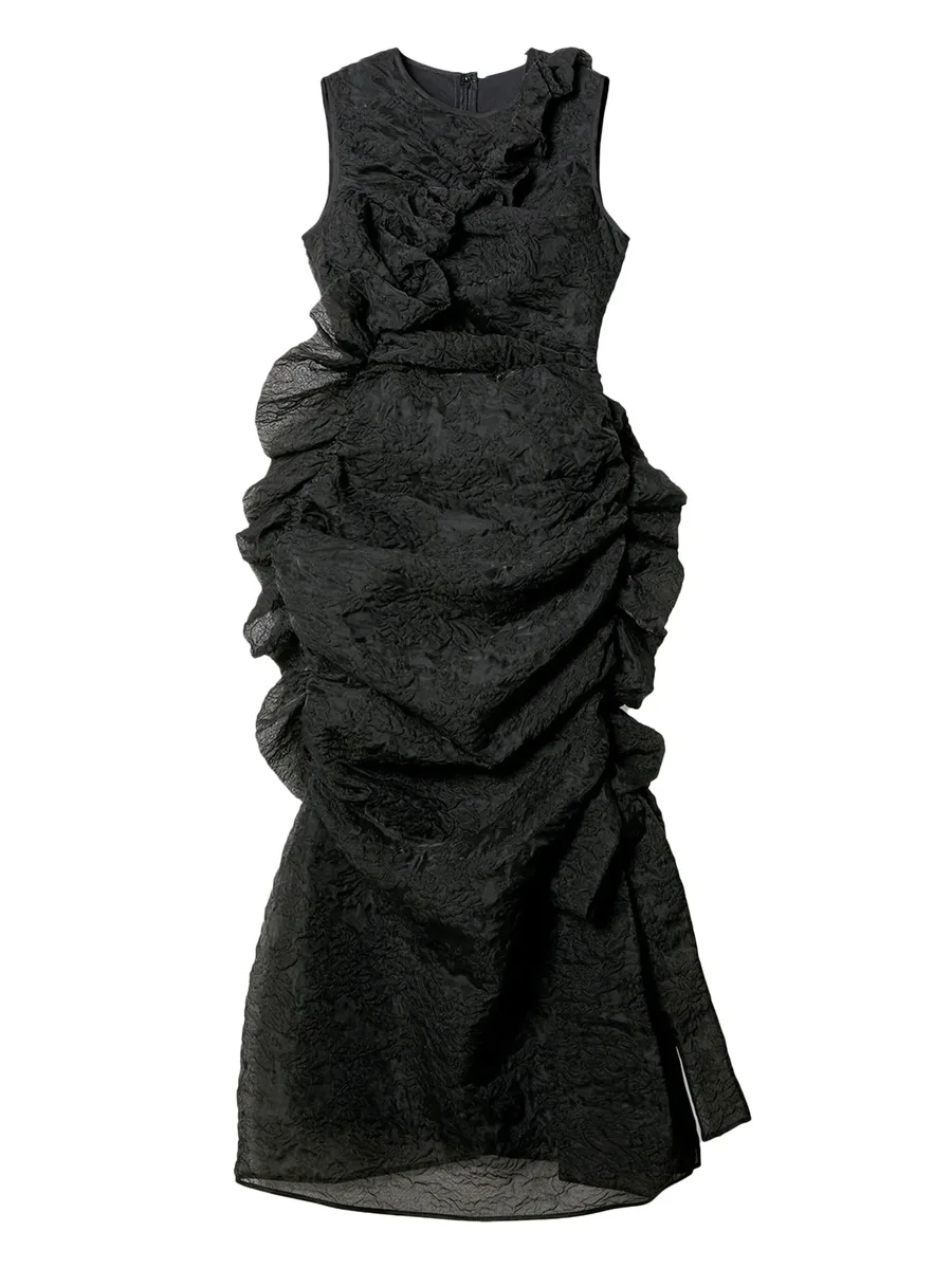 ruffled sleeveless dress 2