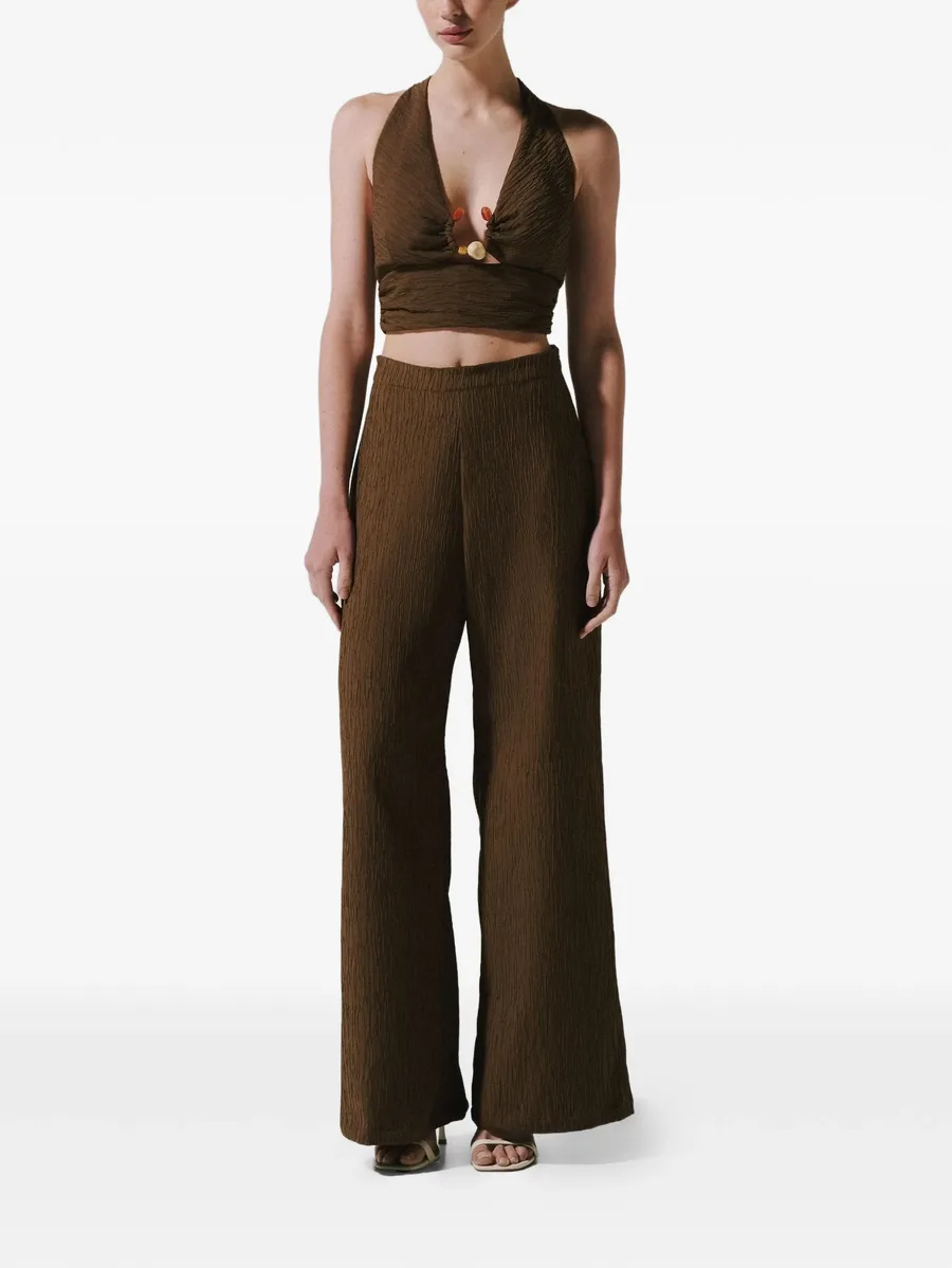 Louise stone-embellished halterneck top 4