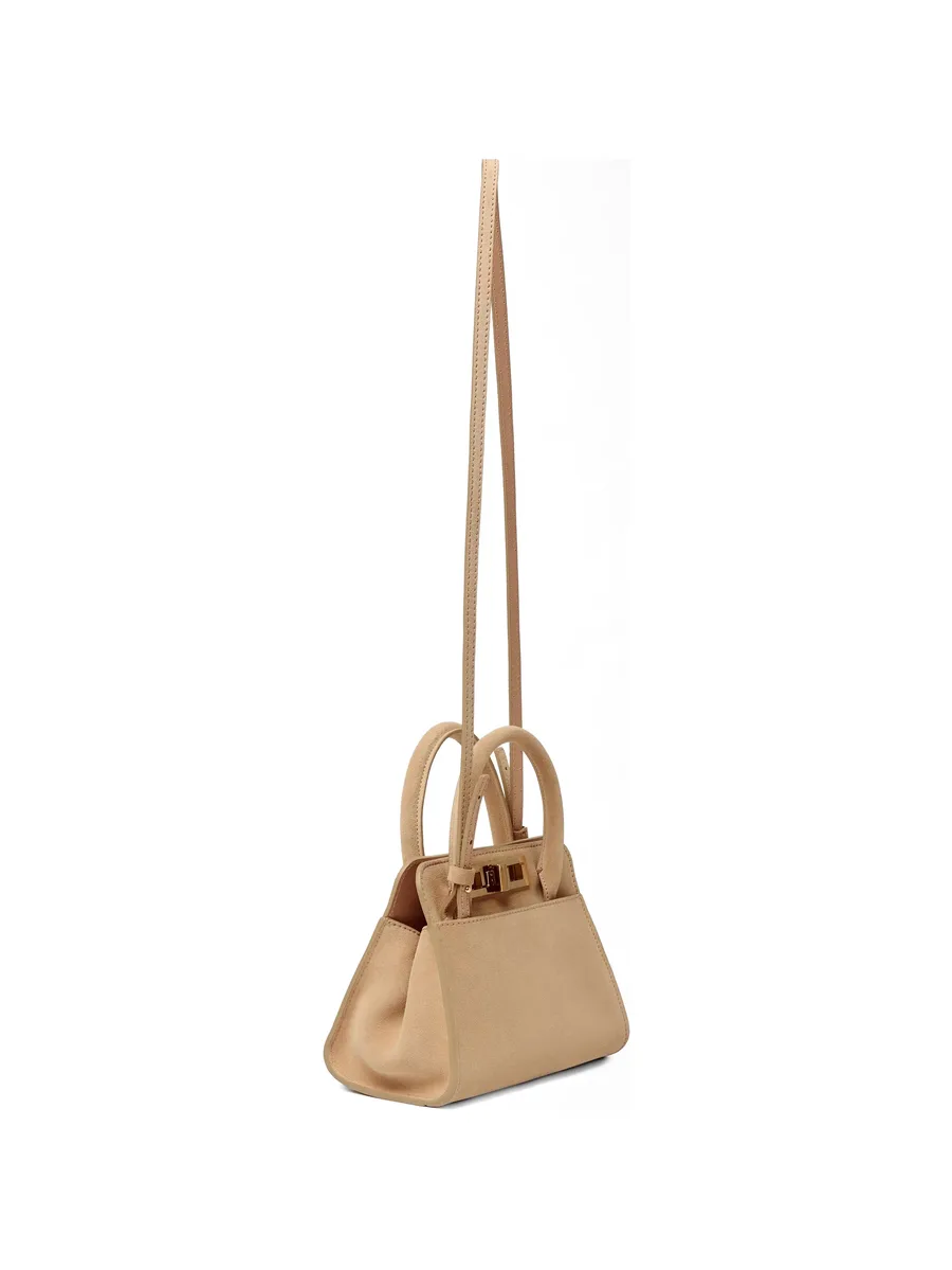 turn-lock suede tote bag 7