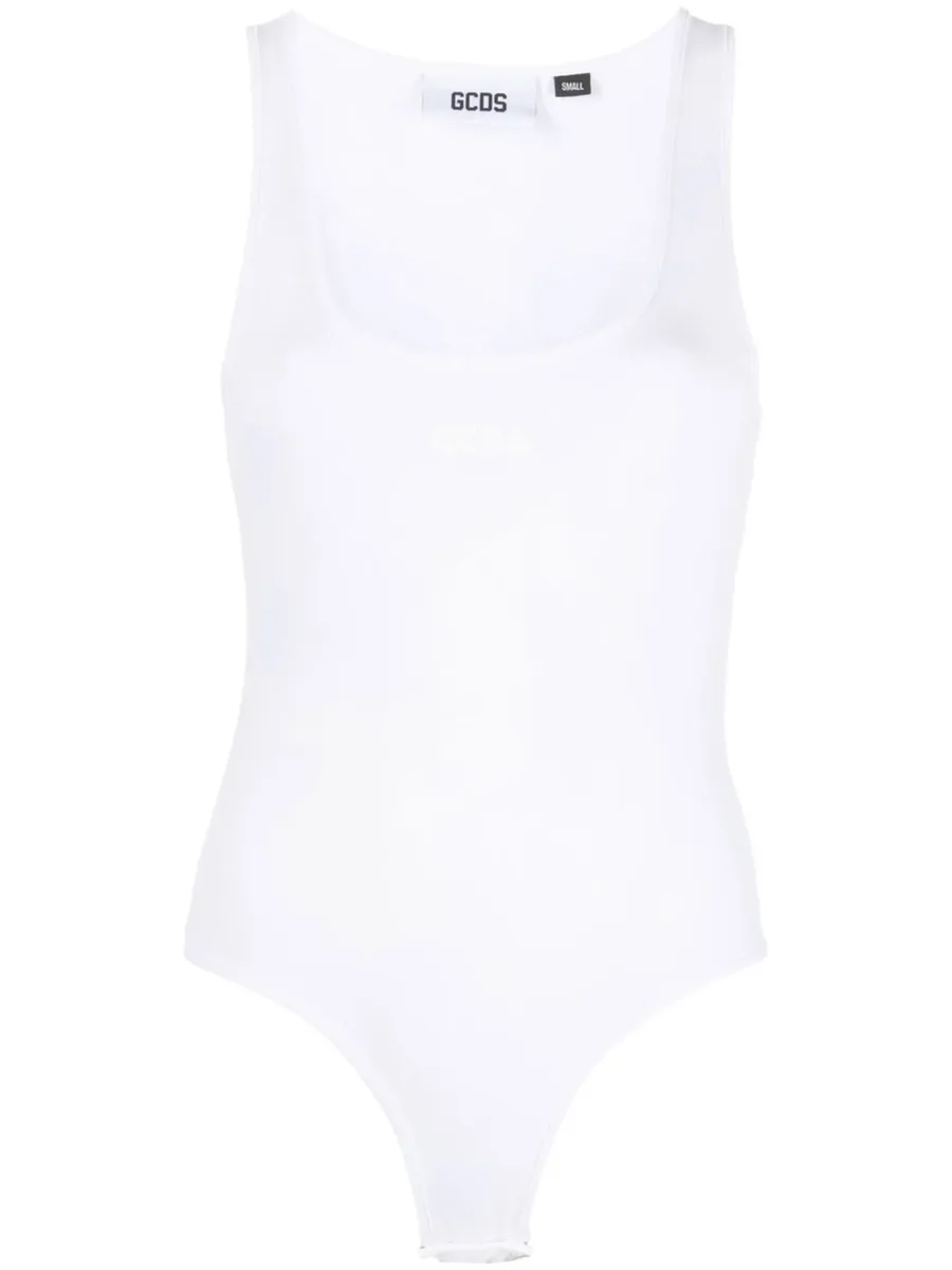 logo-print sleeveless bodysuit 1