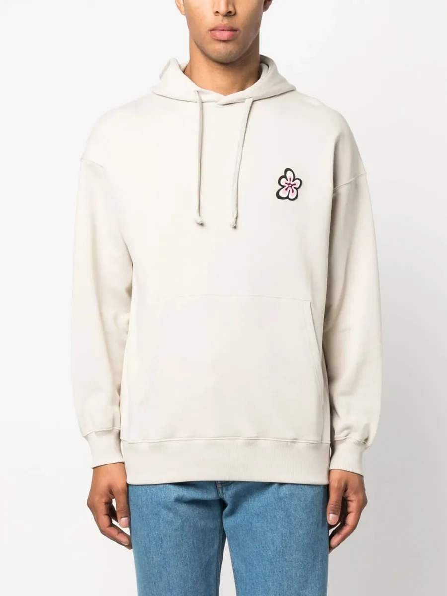 floral print cotton hoodie 7