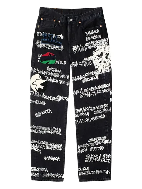 прямые джинсы из коллаборации с Stussy x Our Legacy