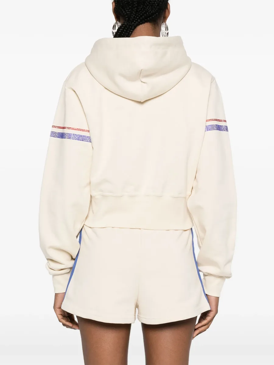 crystal-embellished cropped hoodie 7