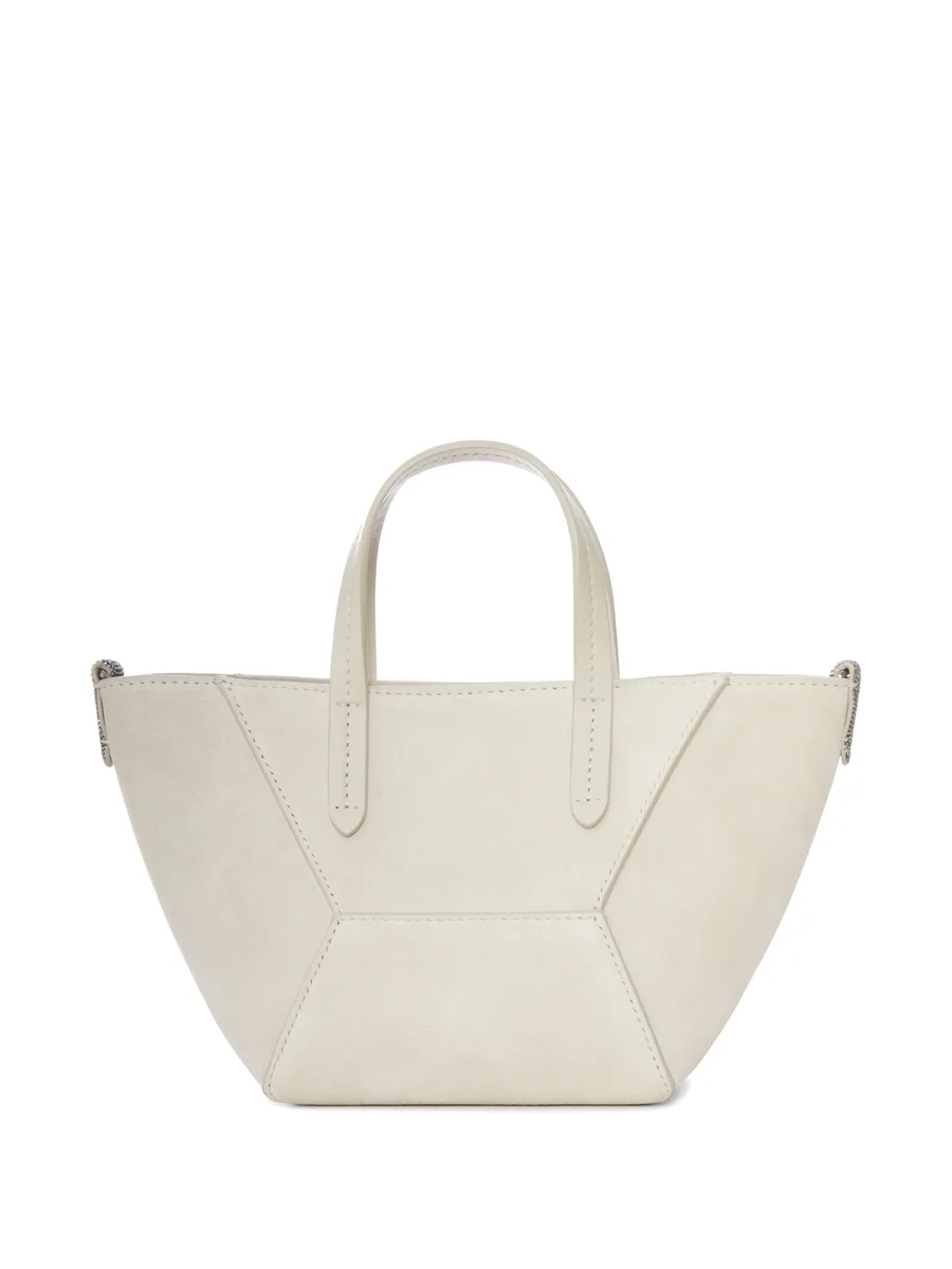 geometric-panelled suede tote bag 3