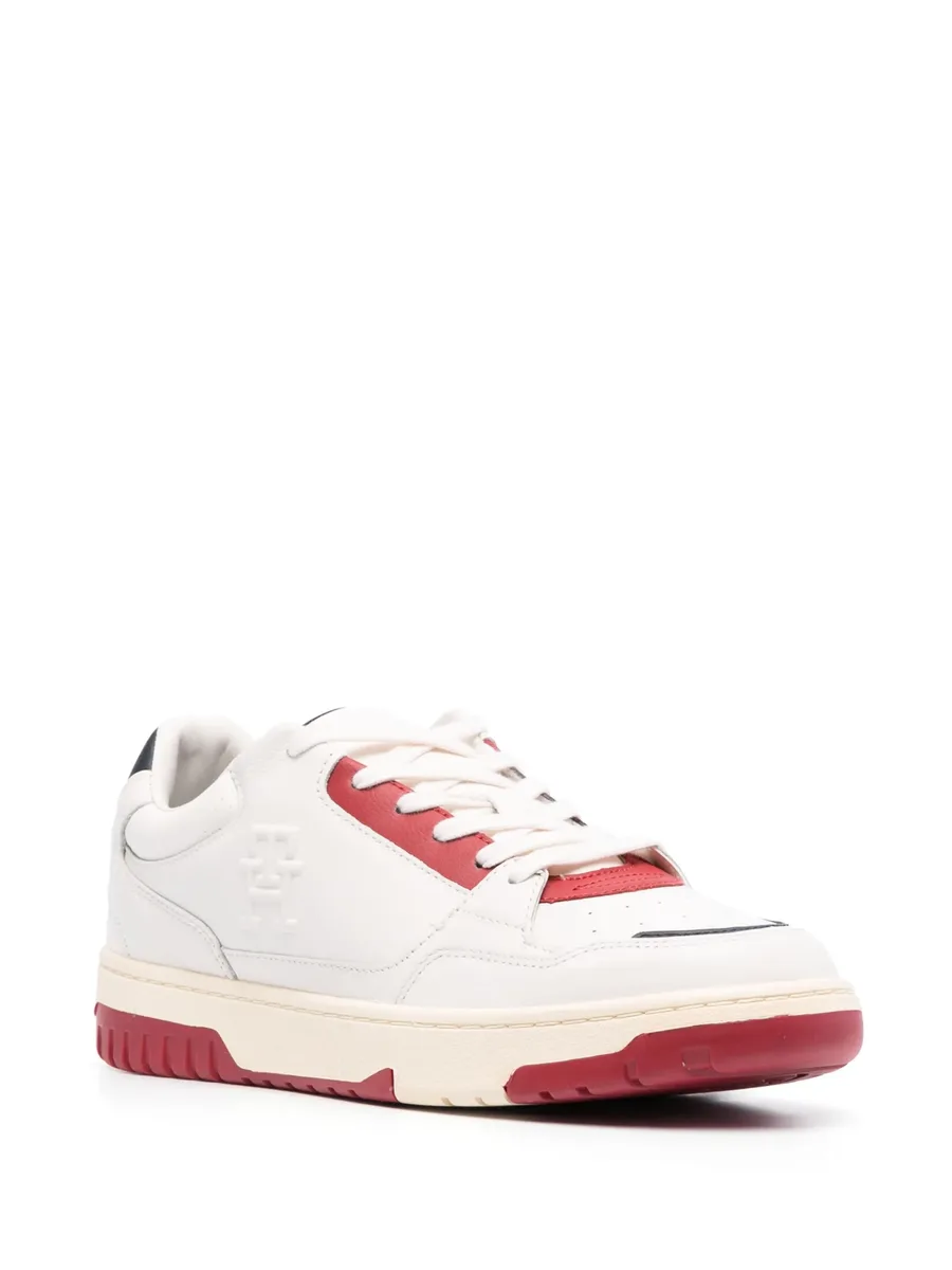 embossed-monogram low-top sneakers 3